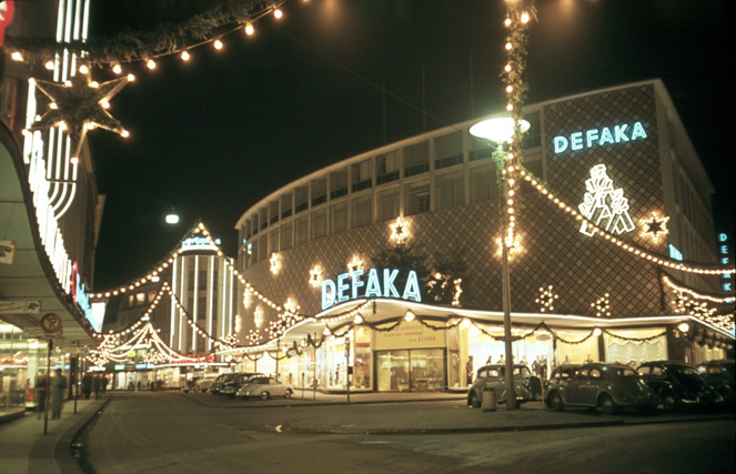 G05-Weihnachtsbeleuchtung, Herzogstraße - 1956